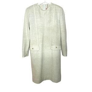 Vintage 70's Castleberry New York boucle style long sleeve dress SZ 6